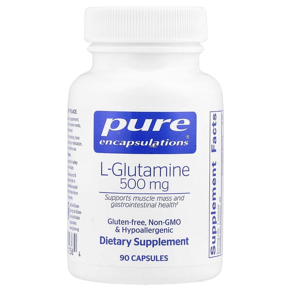 L-Glutamine, 500 mg, 90 Capsules