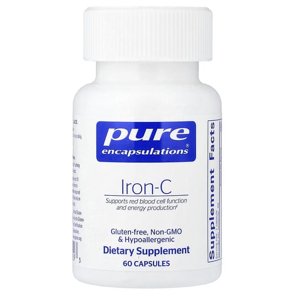 Pure Encapsulations, IJzer-C, 60 capsules