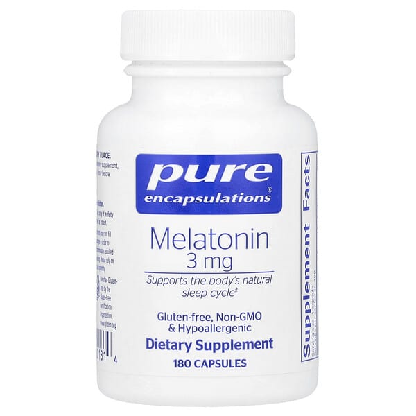Melatonin, 3 mg, 180 Capsules