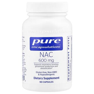 Pure Encapsulations, NAC, 600 mg, 90 Cápsulas