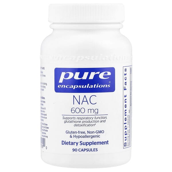 Pure Encapsulations, N-乙醯半胱氨酸（NAC），600 毫克，90 粒膠囊