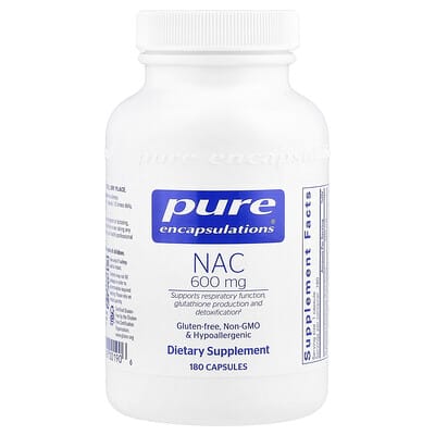 Pure Encapsulations, NAC, 600 mg, 180 Capsules