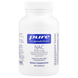 Pure Encapsulations (بيور إنكابسوليشنز)‏, NAC ، 600 ملجم ، 180 كبسولة