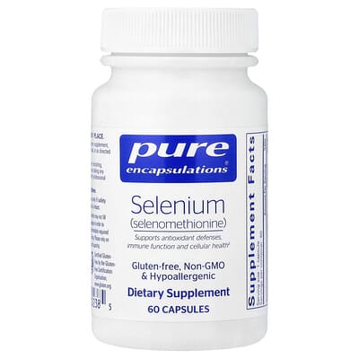 Pure Encapsulations, Selenium (Selenomethionine), 60 Capsules (200 mg per Capsule)