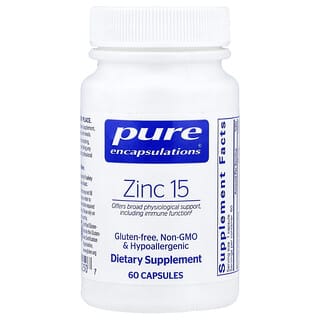 Pure Encapsulations, Zinc 15, 60 Capsules (15 mg per Capsule)