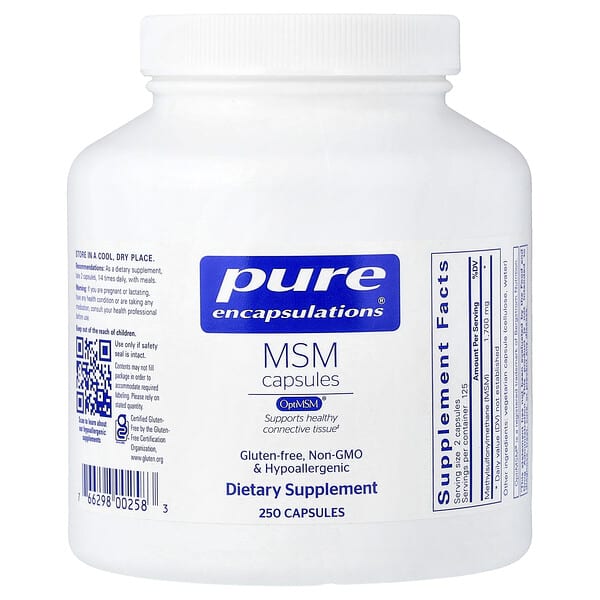 Pure Encapsulations, MSM Capsules, 250 Capsules (850 mg per Capsule) — product photo 1