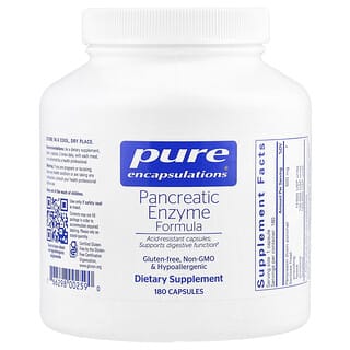 Pure Encapsulations (بيور إنكابسوليشنز)‏, تركيبة إنزيم البنكرياس ، 180 كبسولة