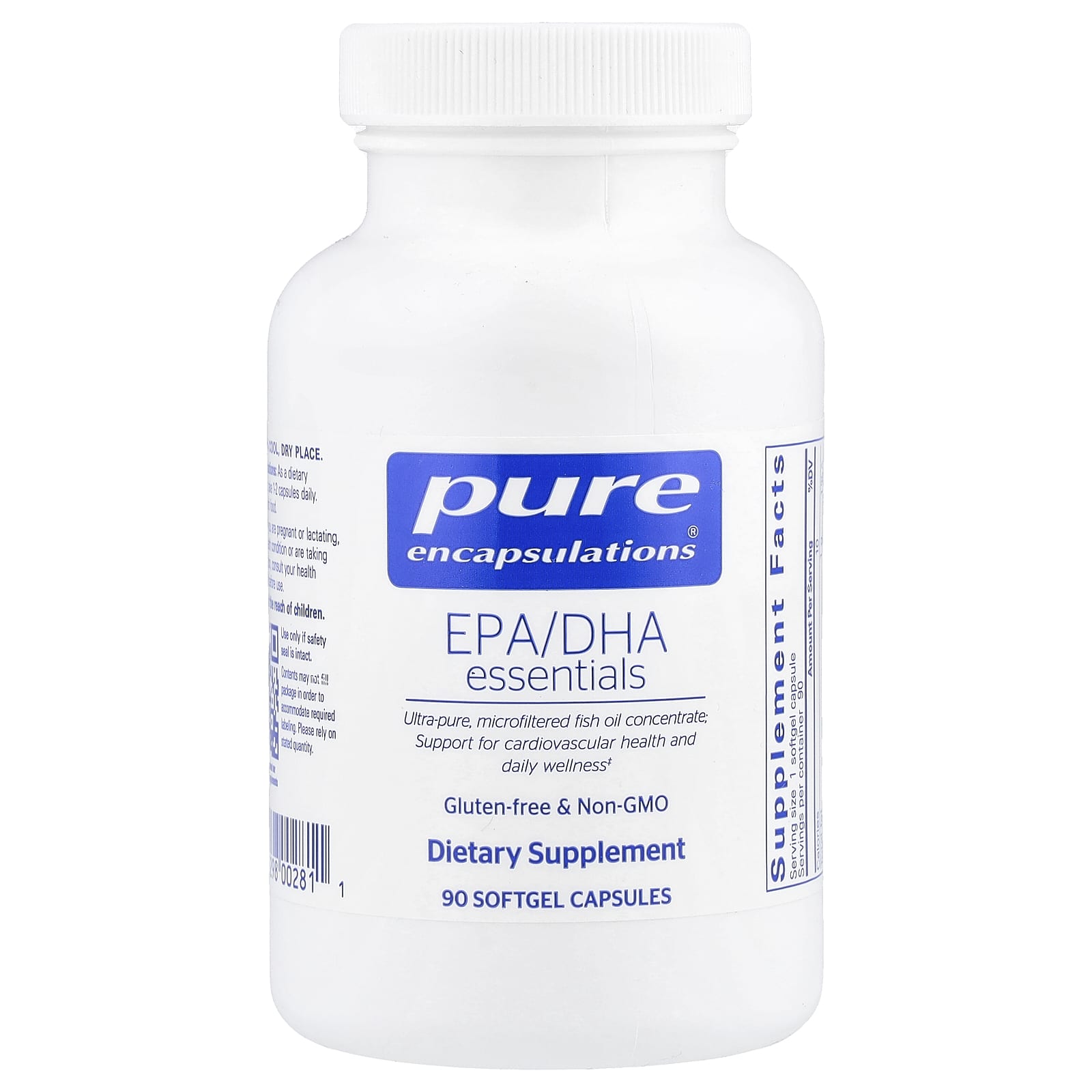 Pure Encapsulations, EPA/DHA Essentials, 90 kapsułek miękkich