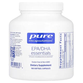 Pure Encapsulations, Elementos esenciales de EPA y DHA, 180 cápsulas blandas