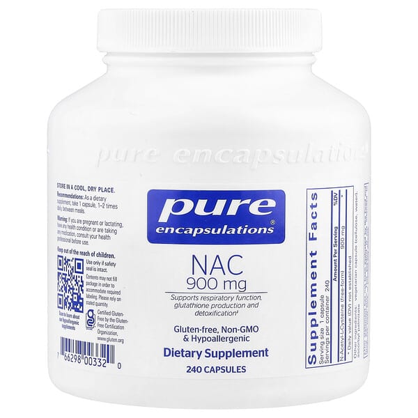 Pure Encapsulations, N-乙醯半胱氨酸（NAC），900 毫克，240 粒膠囊