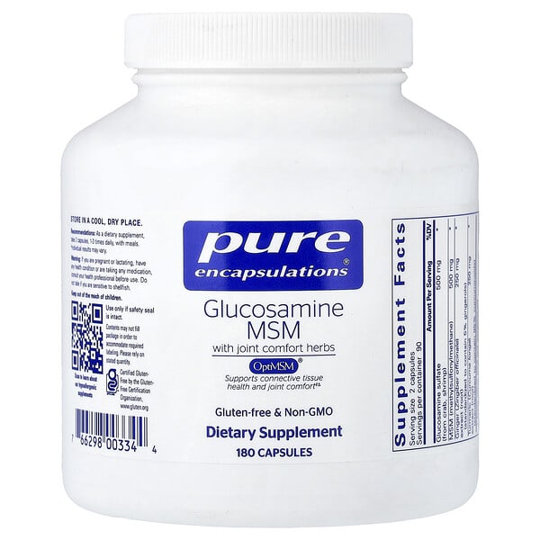 Pure Encapsulations, Glucosamine MSM With Joint Comfort Herbs, 180 Capsules — product photo 1