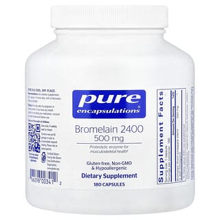 Pure Encapsulations, Bromelain 2400, 500 mg, 180 Capsules
