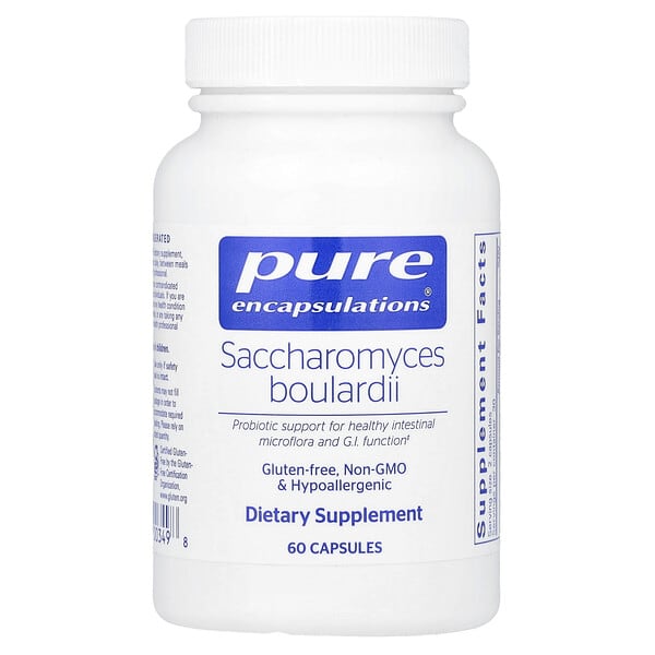 Pure Encapsulations, 布拉酵母菌，100 億 CFU，60 粒膠囊（每粒膠囊 50 億 CFU）