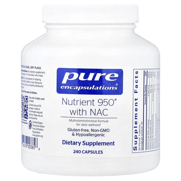 Pure Encapsulations, Nutrient 950® With NAC, 240 Capsules — product photo 1