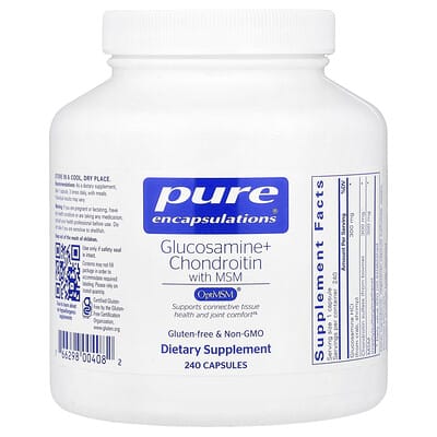 Pure Encapsulations, Glucosamine + Chondroitin With MSM, 240 Capsules