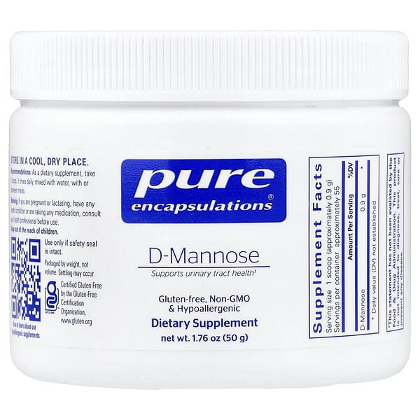 Pure Encapsulations, D-Mannose Powder, 1.76 oz (50 g) — product photo 1