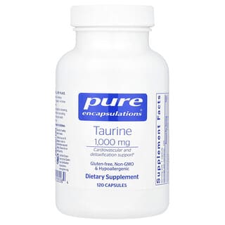 Pure Encapsulations, Taurina, 1000 mg, 120 cápsulas