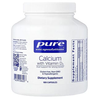 Pure Encapsulations, Calcium with Vitamin D3, 180 Capsules