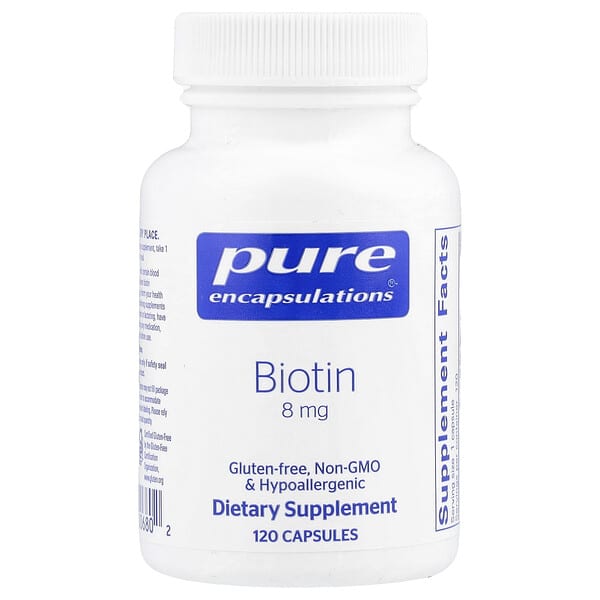 Pure Encapsulations Biotin, 8 mg, 120 Capsules