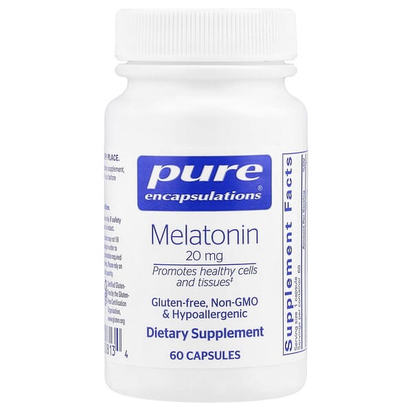 Melatonin, 20 mg, 60 Capsules
