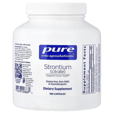 Pure Encapsulations, Strontium Citrate, 180 Capsules (227 mg per capsule)