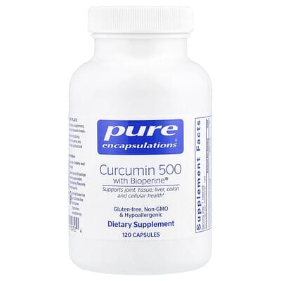 Pure Encapsulations, Curcumin 500 with Bioperine®, 120 Capsules