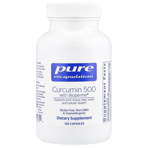 Pure Encapsulations Curcumin 500 with Bioperine®, 120 Capsules