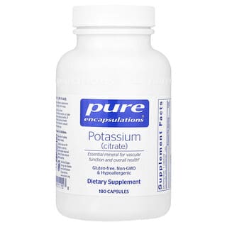 Pure Encapsulations, Potassium (citrate), 180 capsules