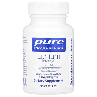 Pure Encapsulations, Lithium (Orotate), 5 mg, 90 Capsules