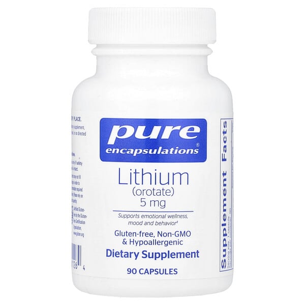 Pure Encapsulations, 리튬(오로테이트), 5mg, 캡슐 90정