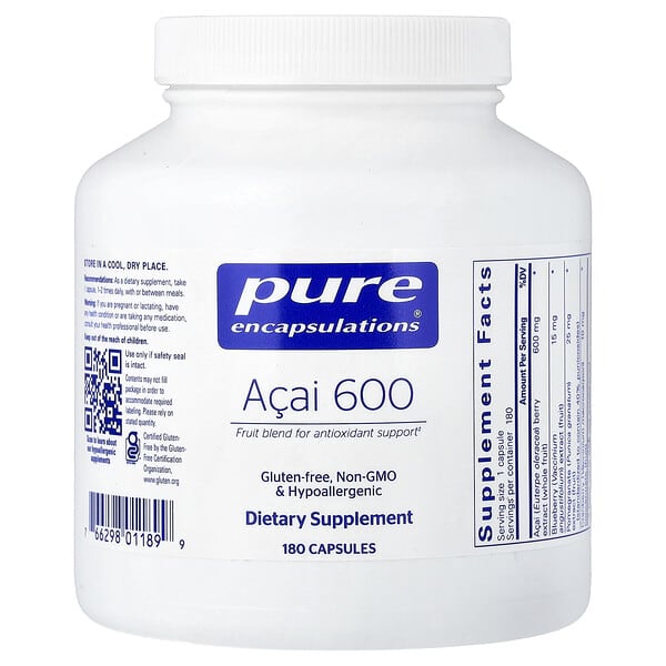 Pure Encapsulations, Acai 600, 180 Capsules — product photo 1