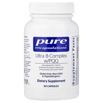Pure Encapsulations, Ultra-B-Complex With PQQ, 60 Capsules