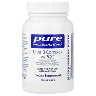 Pure Encapsulations, Ultra-B-Complex with PQQ, 60 Capsules