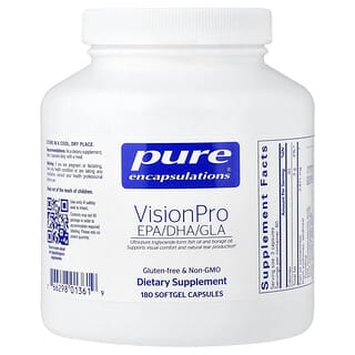 Pure Encapsulations, VisionPro EPA DHA GLA, 180 Softgel Capsules