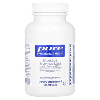 Pure Encapsulations, Enzymes digestives ultra avec bétaïne HCl, 180 capsules