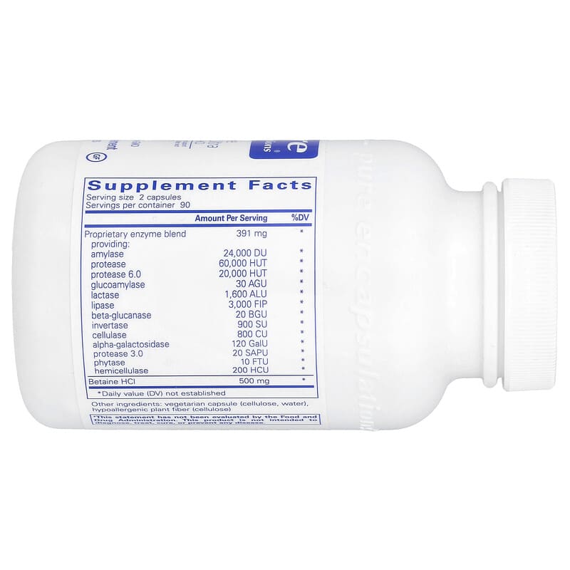 BioCare Polyzyme Forte | Enzyme Complex with Bromelain, Lipase, Protease, and Amylase | Vegan