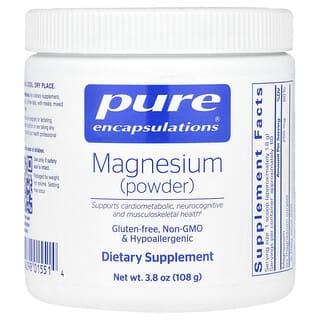 Pure Encapsulations, Magnesio en polvo, 108 g (3,8 oz)