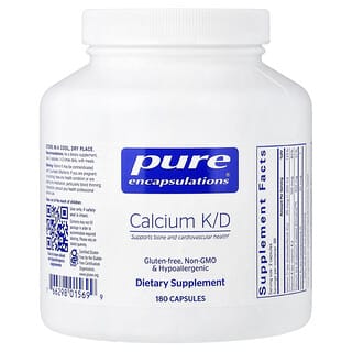 Pure Encapsulations, Calcium K/D, 180 Capsules