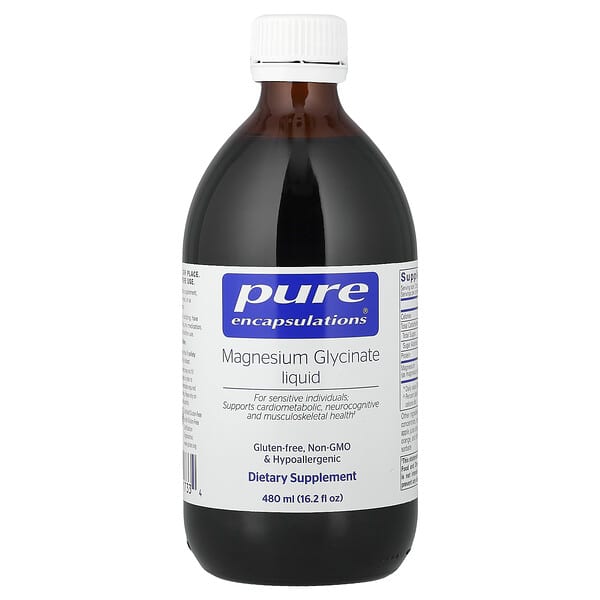 Pure Encapsulations, Magnesium Glycinate Liquid, 16.2 fl oz (480 ml) — product photo 1