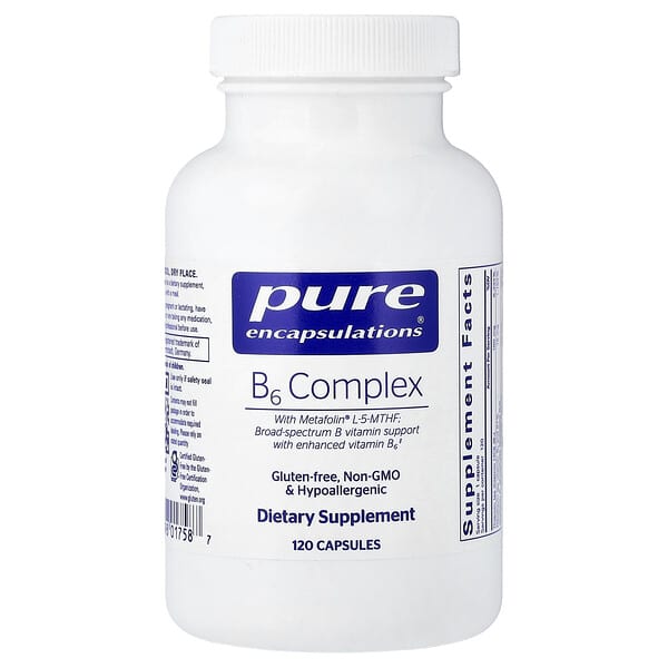 Pure Encapsulations, B6 Complex, 120 Capsules — product photo 1