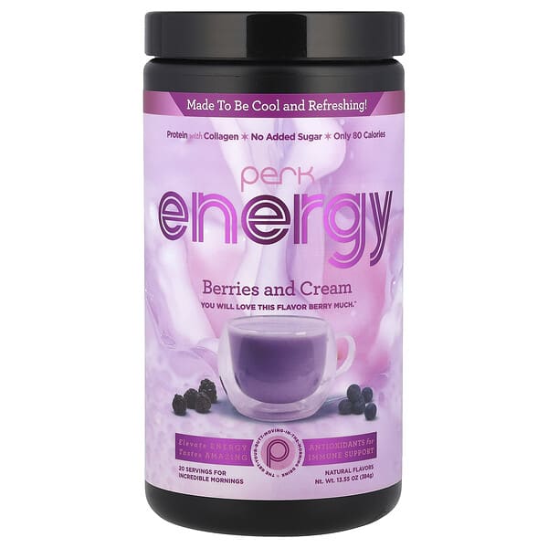 Perk Energy Berries and Cream, 13.55 oz (384 g)