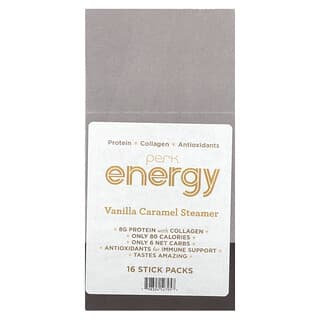Perk Energy, Vanille et caramel, 16 sachets, 19,5 g chacun