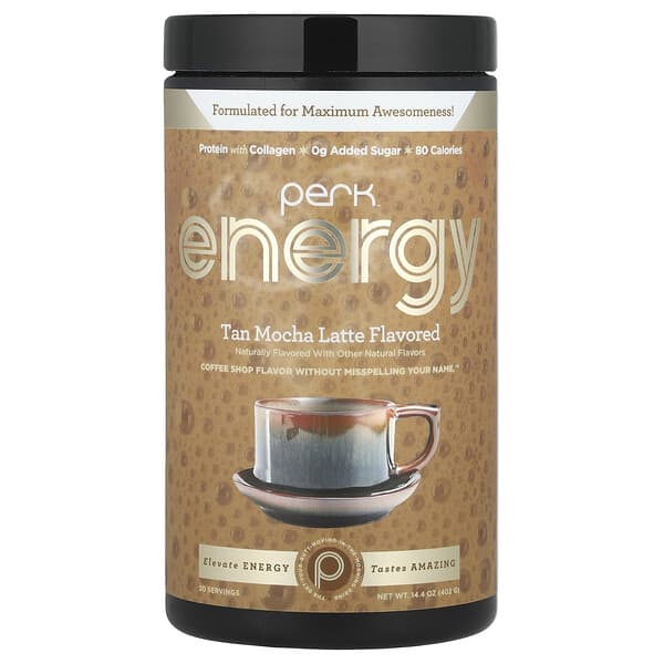 Perk Energy Tan Mocha Latte, 14.4 oz (402 g)