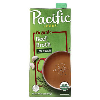 Pacific Foods, Organic Beef Broth, Low Sodium, 32 oz (907 g)