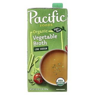 Pacific Foods‏, مرق الخضراوات العضوي ، منخفض الصوديوم ، 32 أونصة (907 جم)