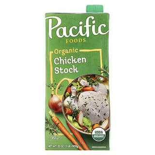 Pacific Foods, Caldo de pollo orgánico, 907 g (32 oz)
