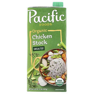 Pacific Foods, Organický kurací vývar, nesolený, 907 g