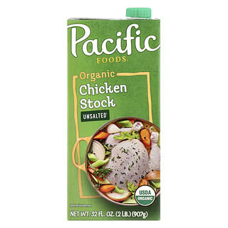Pacific Foods, Organic Chicken Stock, Unsalted, 32 fl oz (907 g)