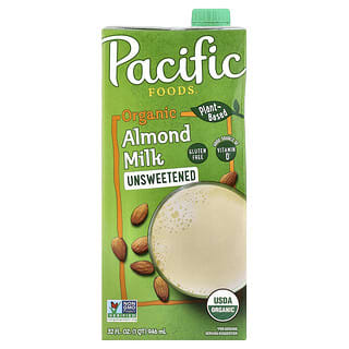 Pacific Foods, Organic Almond Milk, Unsweetened, 32 fl oz (946 ml)