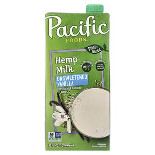 Pacific Foods, Hampmelk, usøtet vanilje, 946 ml